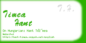 timea hant business card